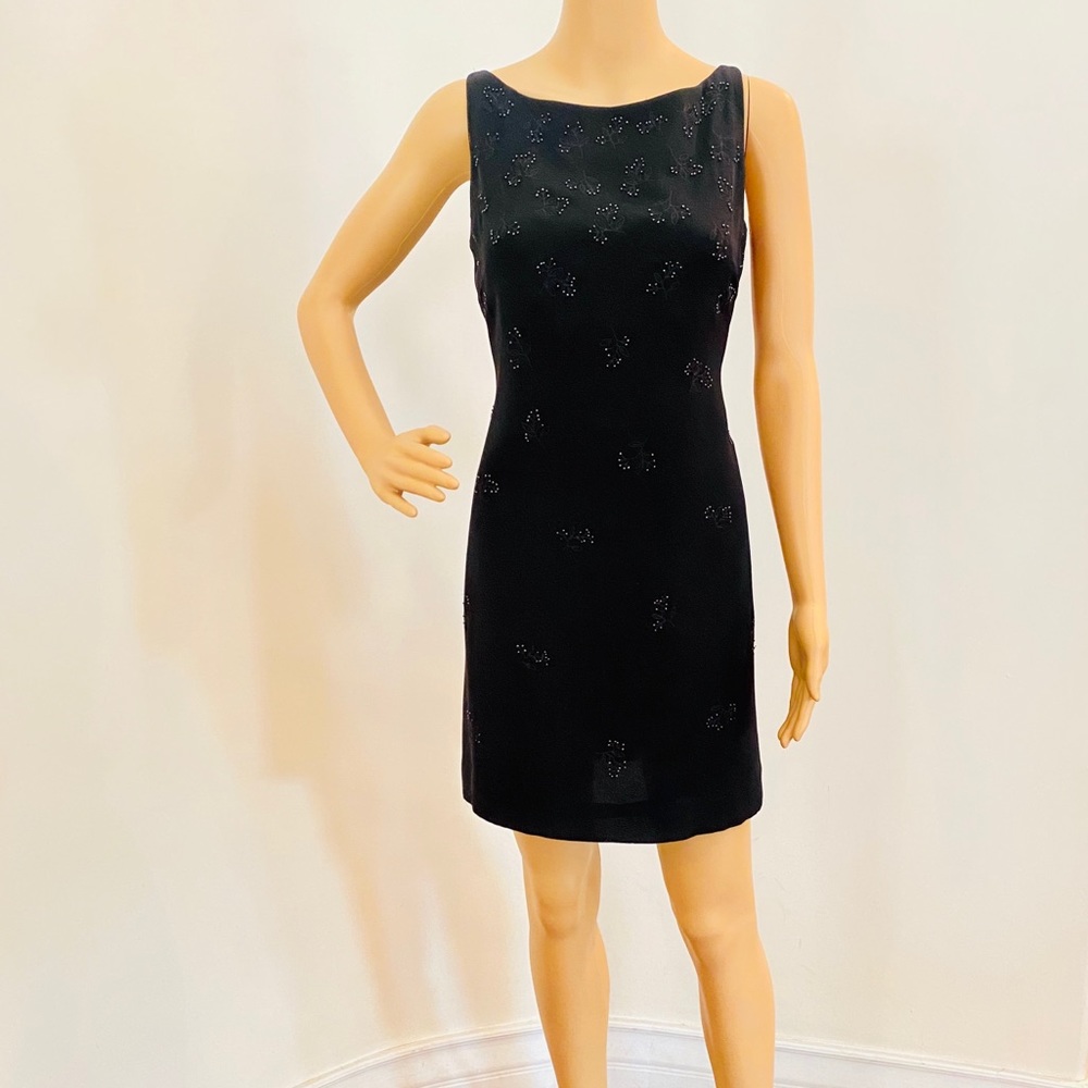Ann Taylor Beaded Black Dress